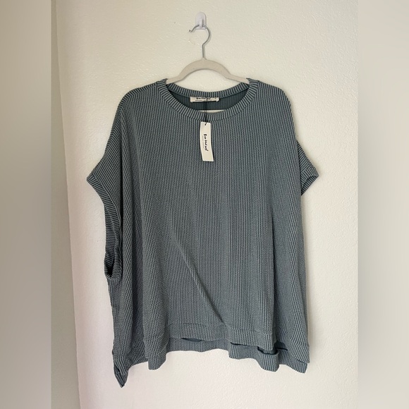 Three Bird Nest Blue Knit Top - Picture 4 of 6